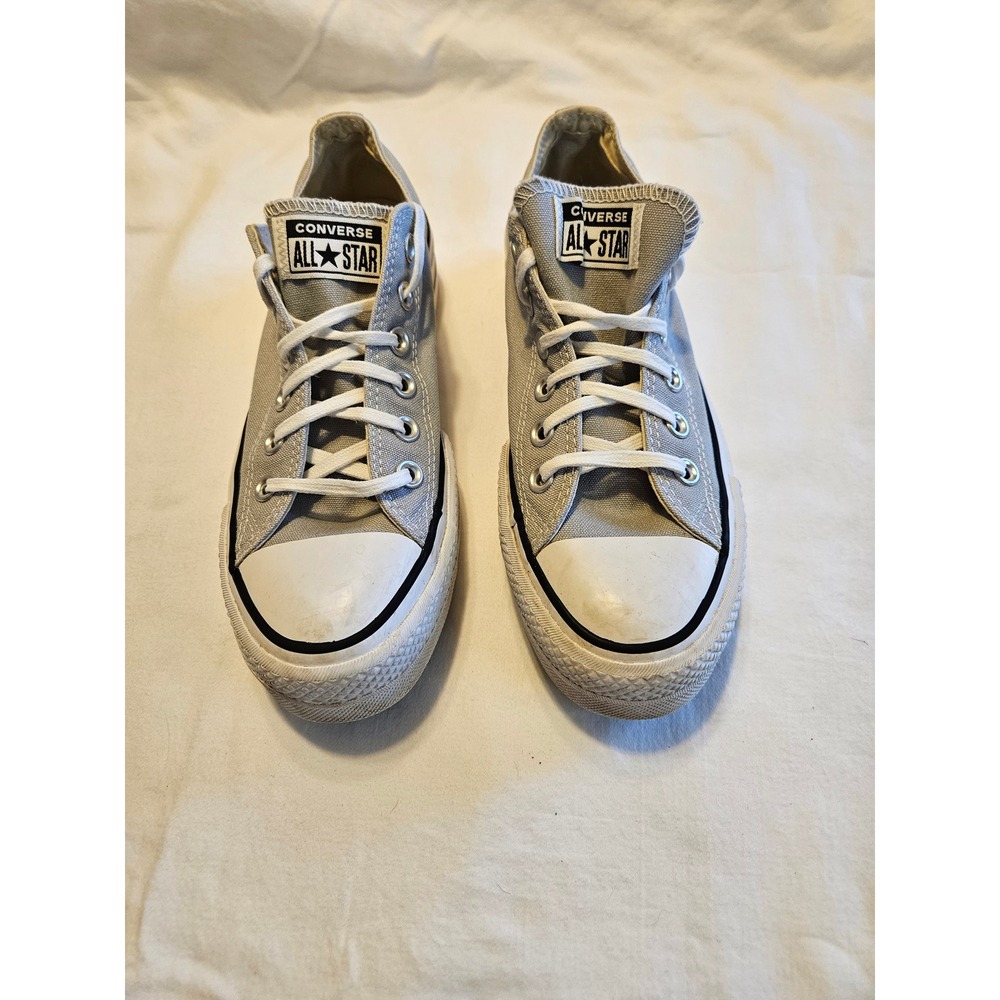 Converse All Star Chuck Taylor Light Gray Low‎ Top Sneakers Womens Sz 7